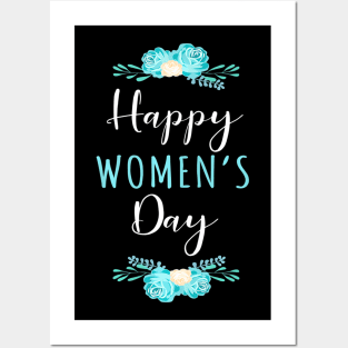 Happy International Womens Day 2023 Flowers Girl Women Posters and Art